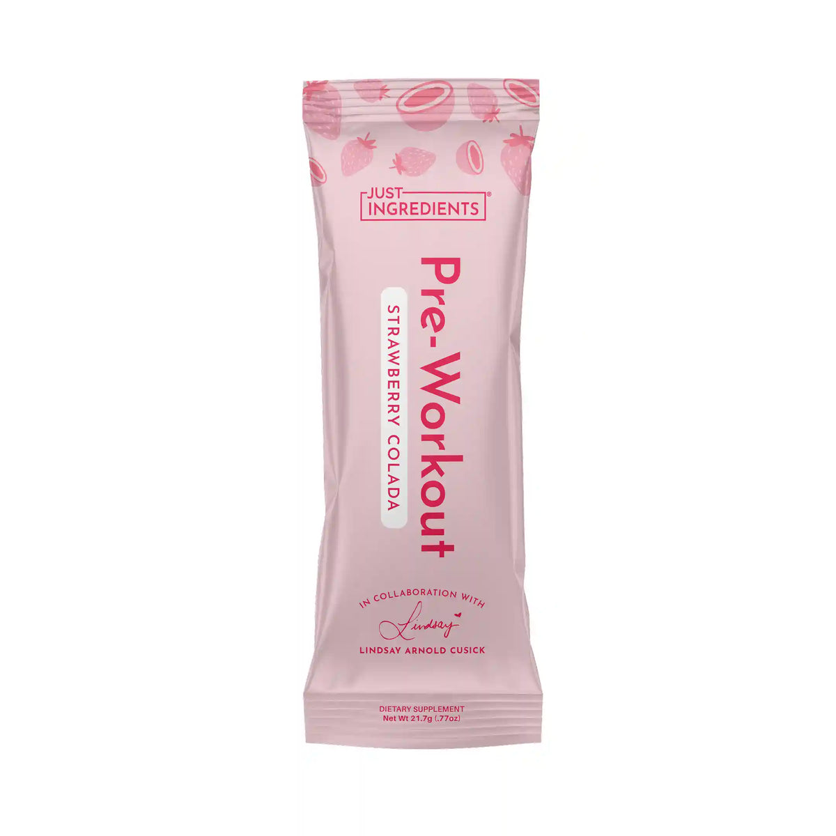 Strawberry Colada Pre‑Workout Stick by Lindsay Arnold