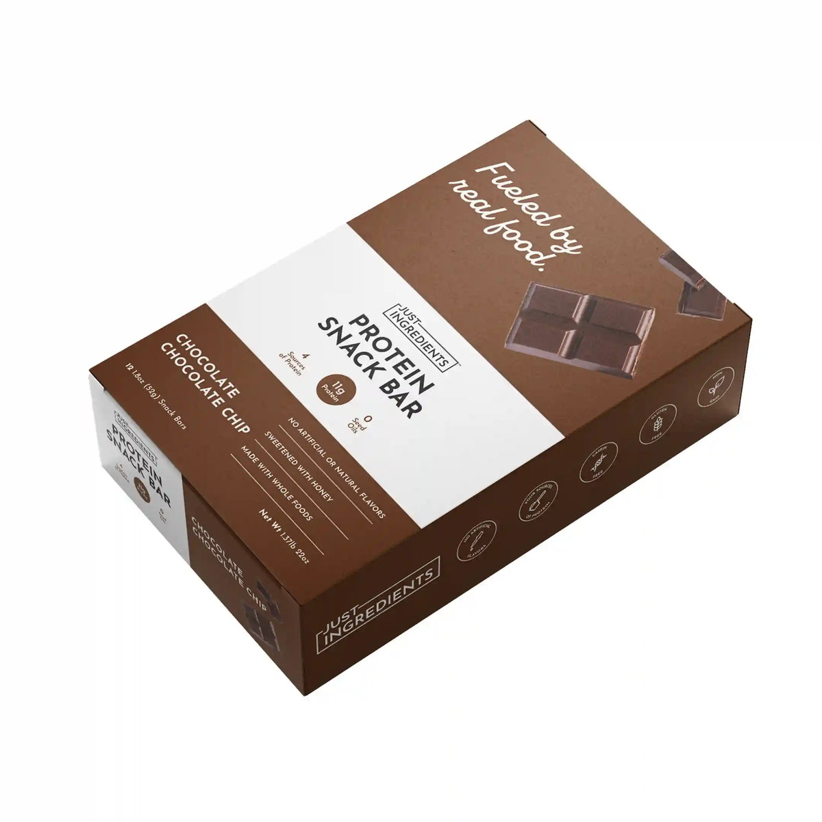 Chocolate Chocolate Chip Protein Snack Bars (12 Pack)