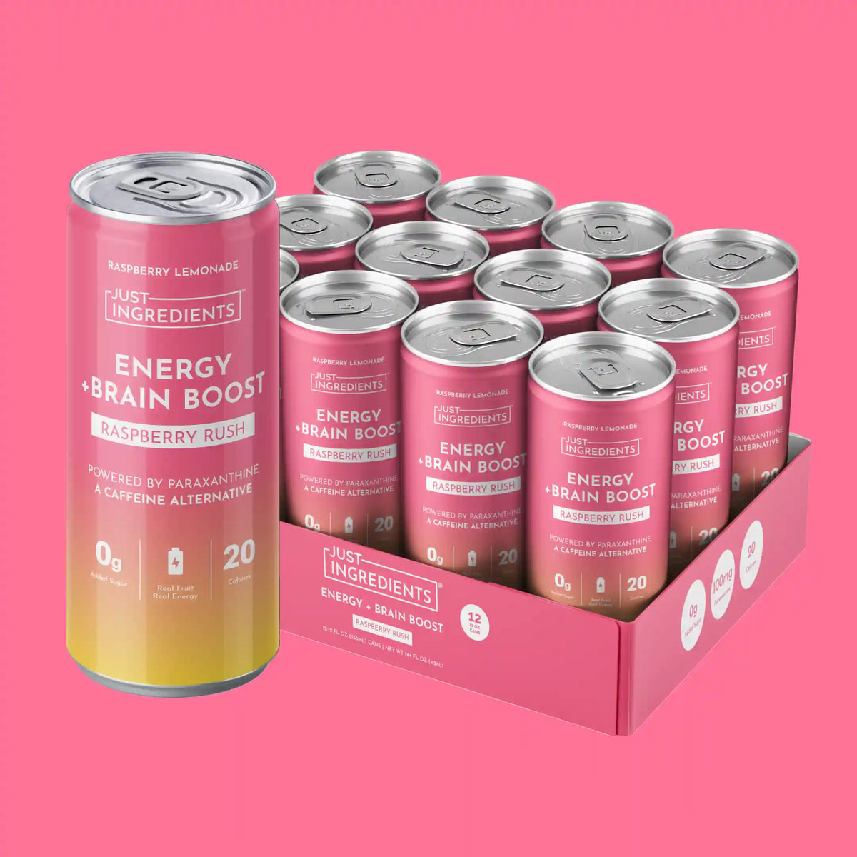 Raspberry Rush Energy + Brain Boost (12 Pack)