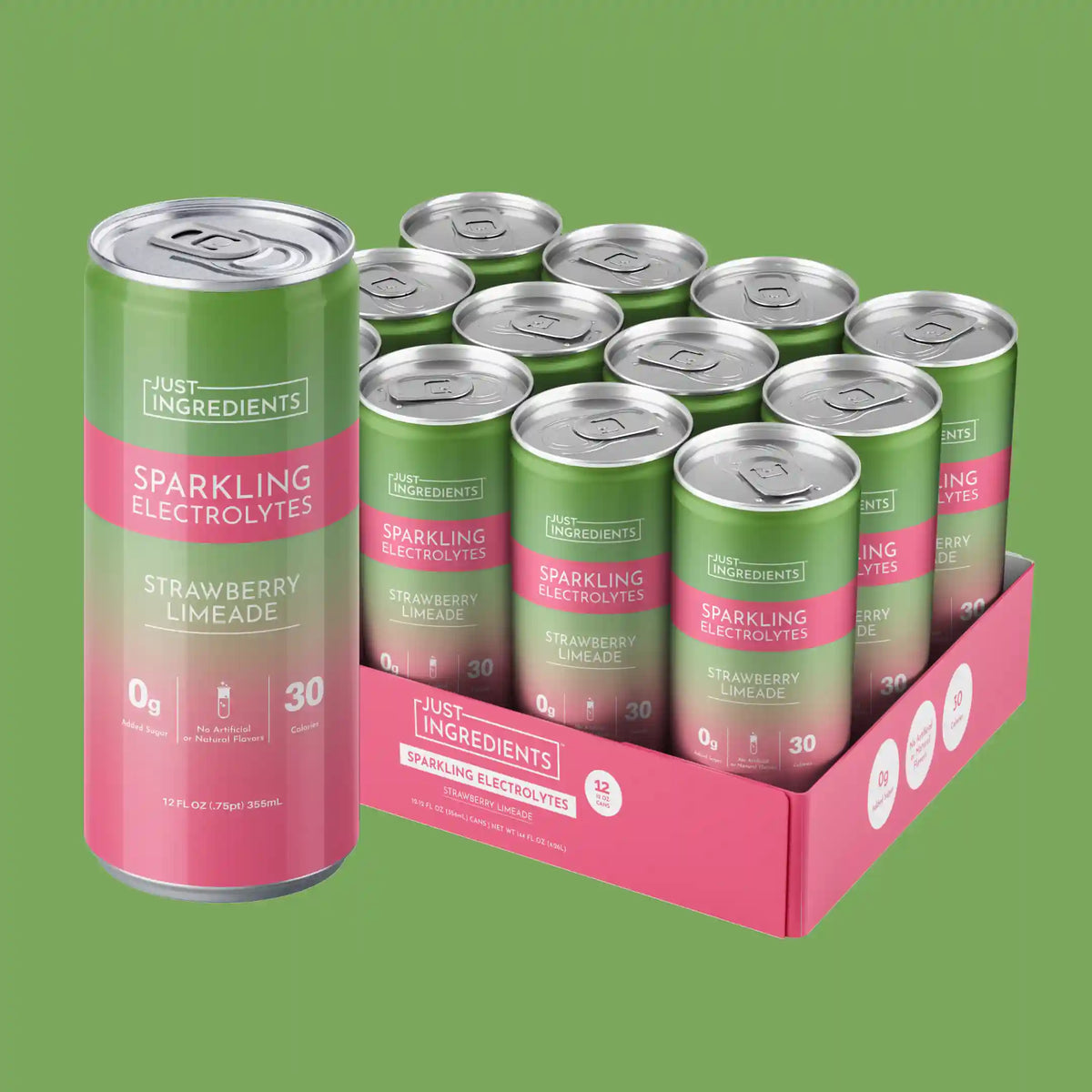 Strawberry Limeade Sparkling Electrolytes (12 Pack)