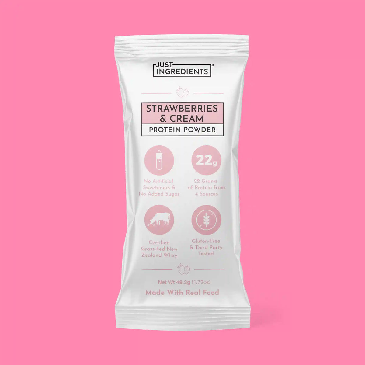 Strawberries & Cream Protein Powder - Individual Stick