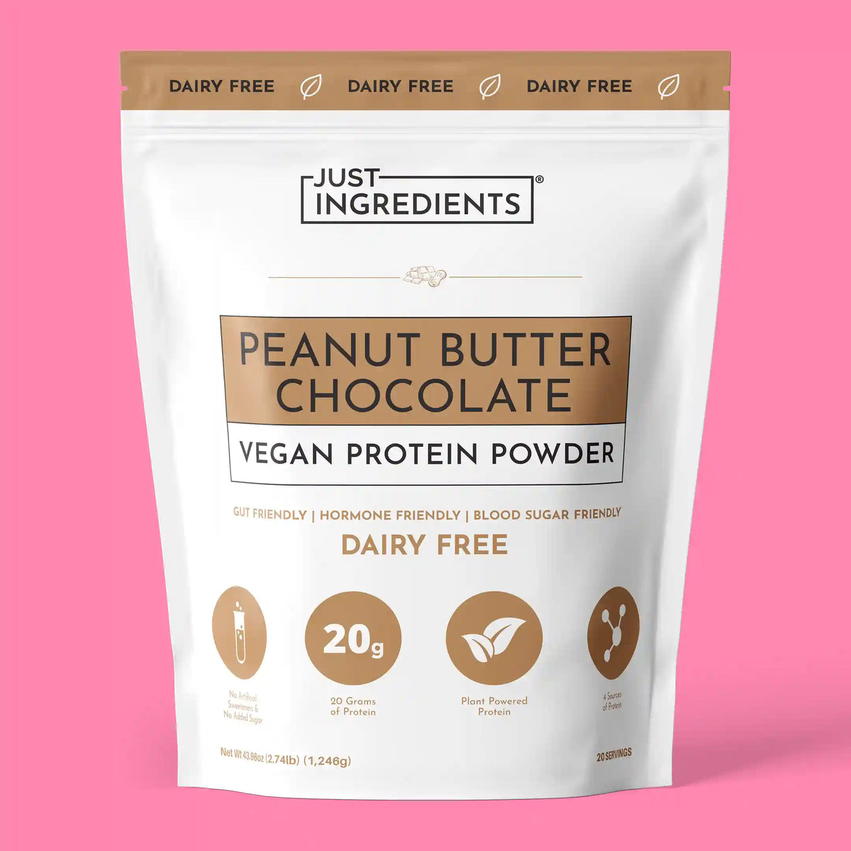 Vegan Peanut Butter Chocolate Protein Powder